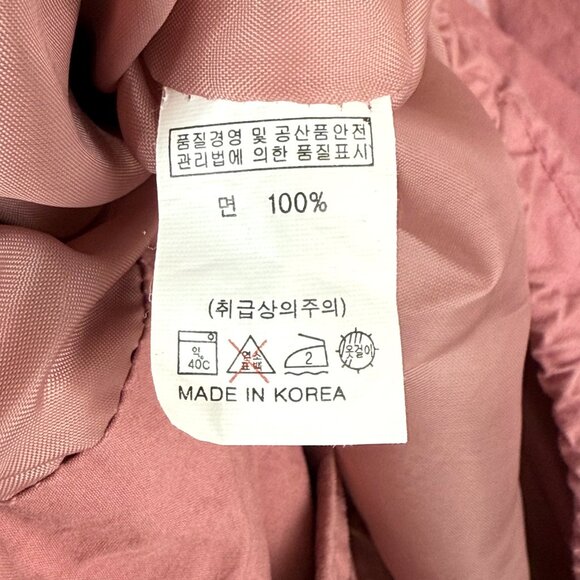 100% Cotton Anorak Jacket Womens S Pink Mauve Cinched Waist Full Zip Utility - Picture 8 of 9